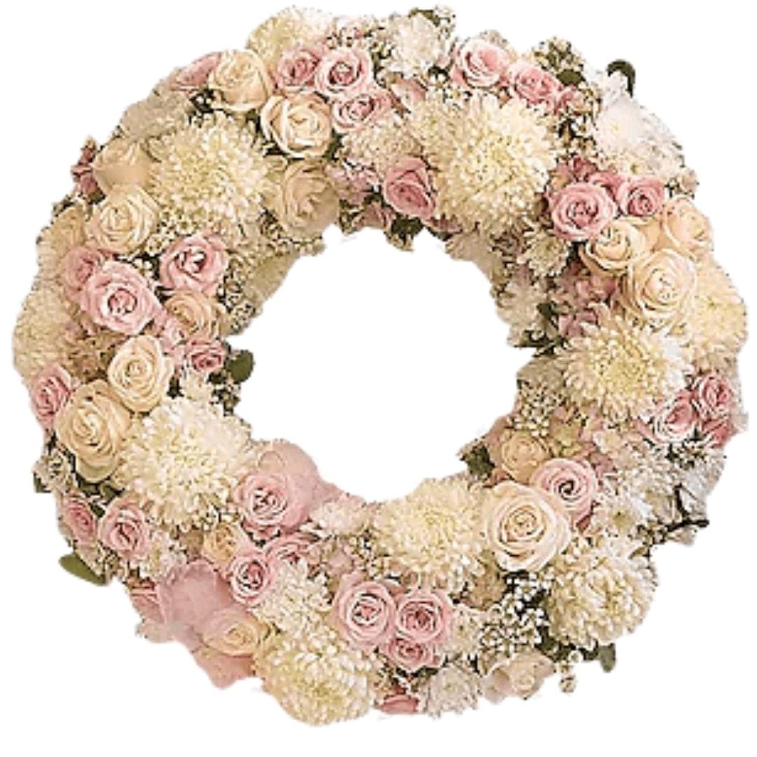 Wreath (White & Blush Pink)