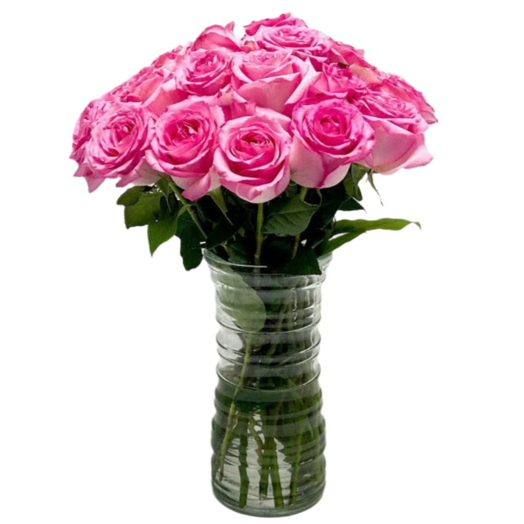 24 PINK ROSES