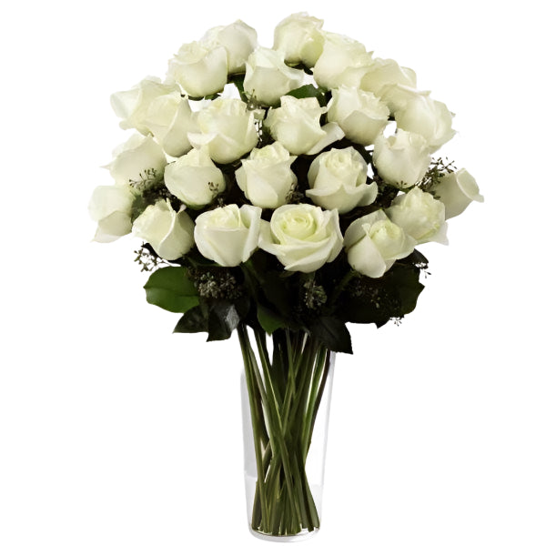 Nothing speaks of love so much as a bouquet of beautiful 24 long stem white roses. This bouquet is a gift to her heart from yours. Toronto Online Flower Delivery Service for Luxury Roses providing free delivery in the greater Toronto area for Birthdays, Anniversary, New baby, Weddings, Mother’s Day and Valentines day