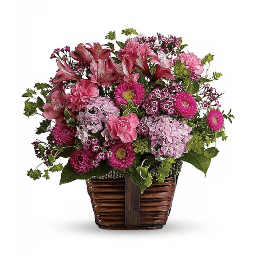 Basket Arrangement (Pink & Lilac)