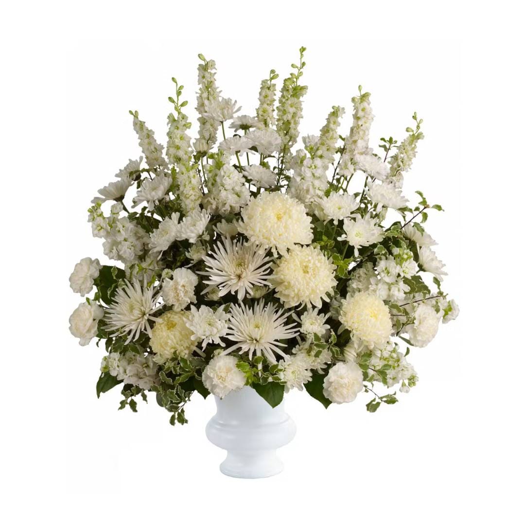 Arrangement (White – Mums & Carnations)