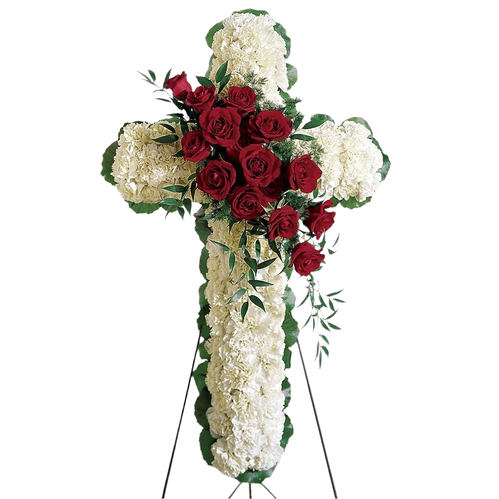 Classic Cross (White & Red)