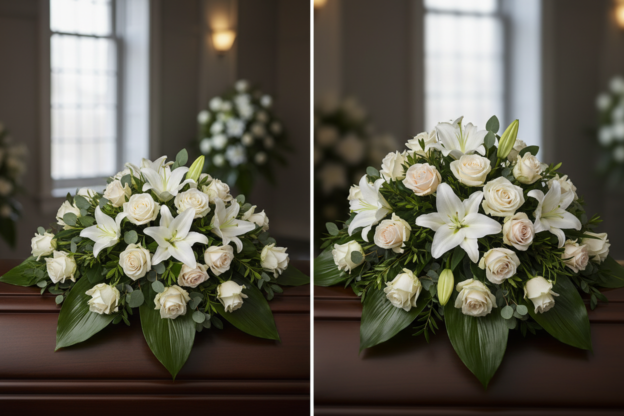 Single-Sided vs Double-Sided Casket Sprays: Choosing the Right Fit