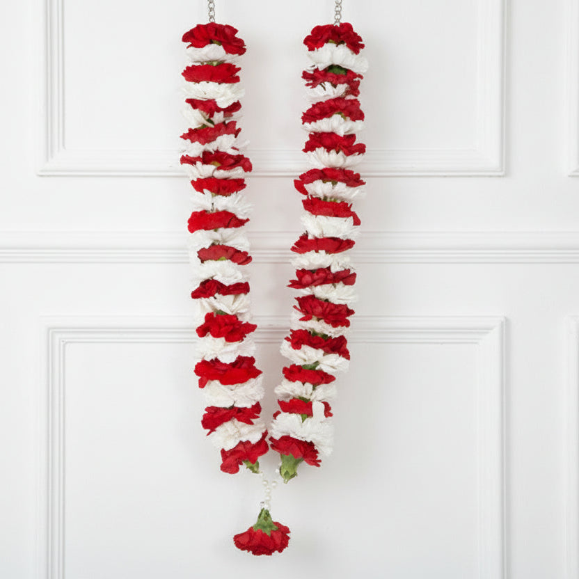Garland: Roses & Carnations (Red & White)