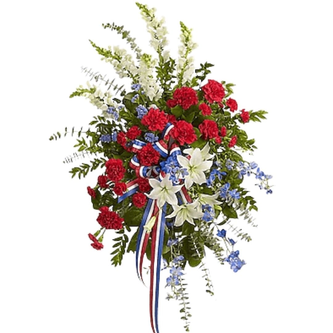 Standing Spray (Red, White & Blue)