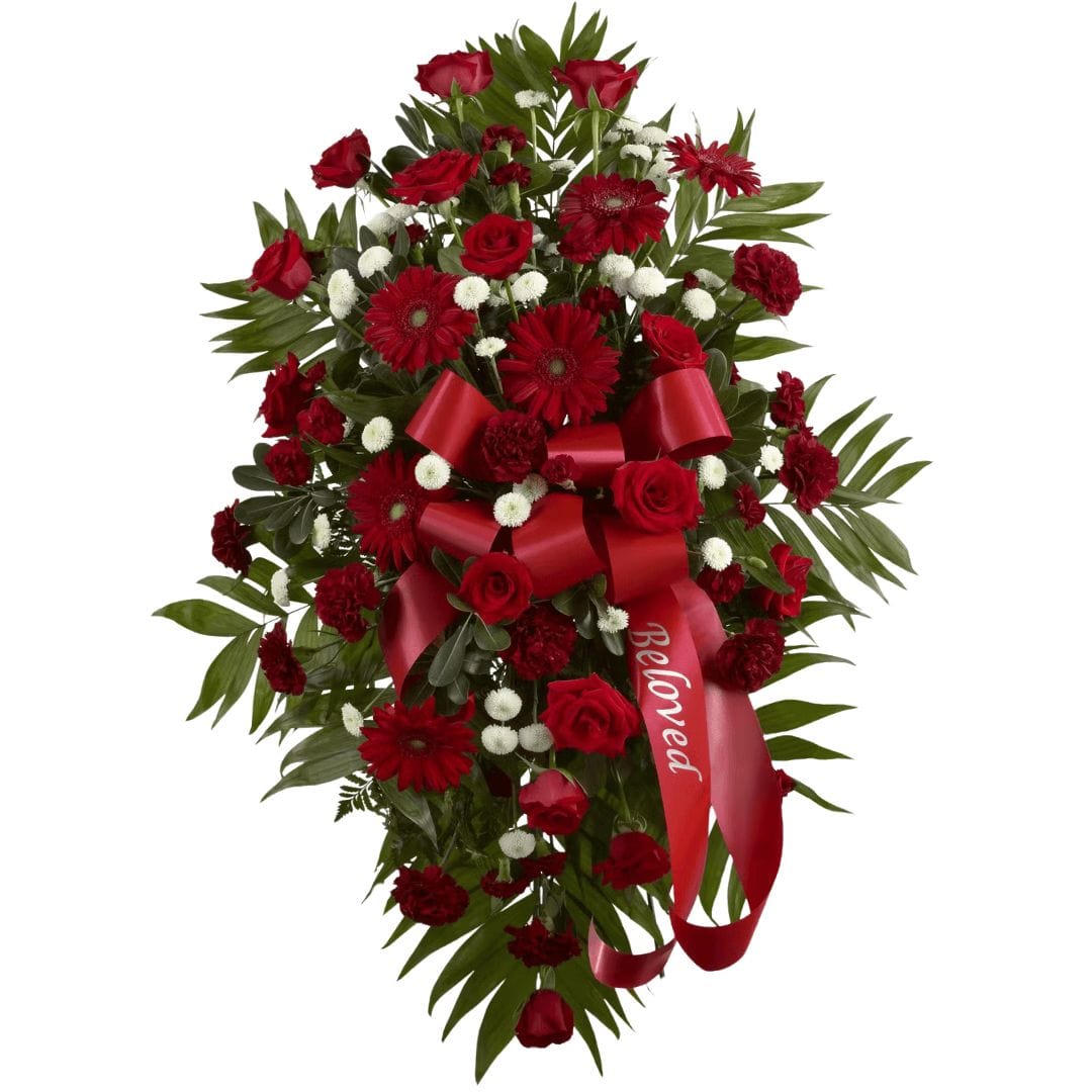 Standing Spray (Red Roses and Gerbers)