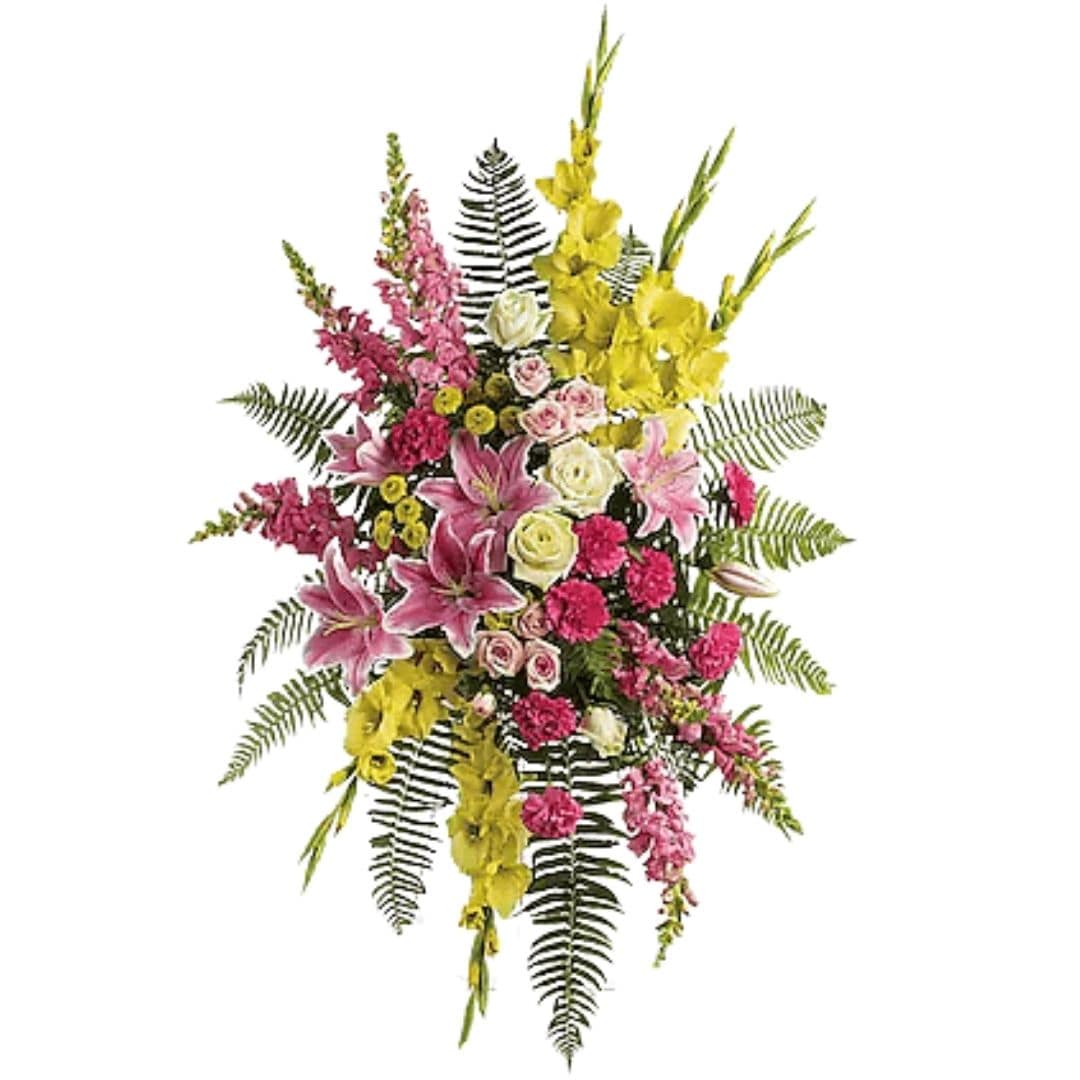 Standing Spray (Pink, Yellow & Cream)