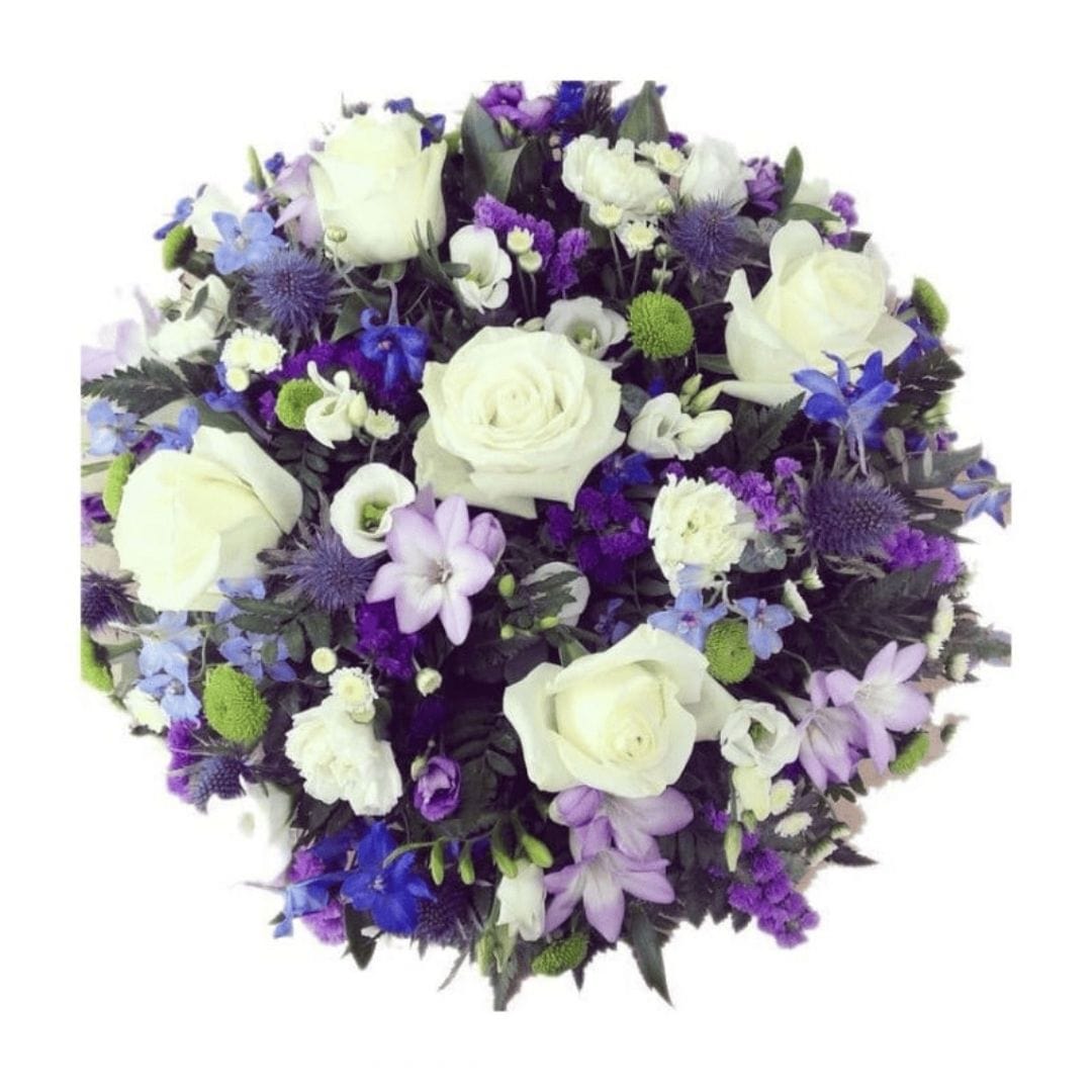 Classic Posy (White & Purple)