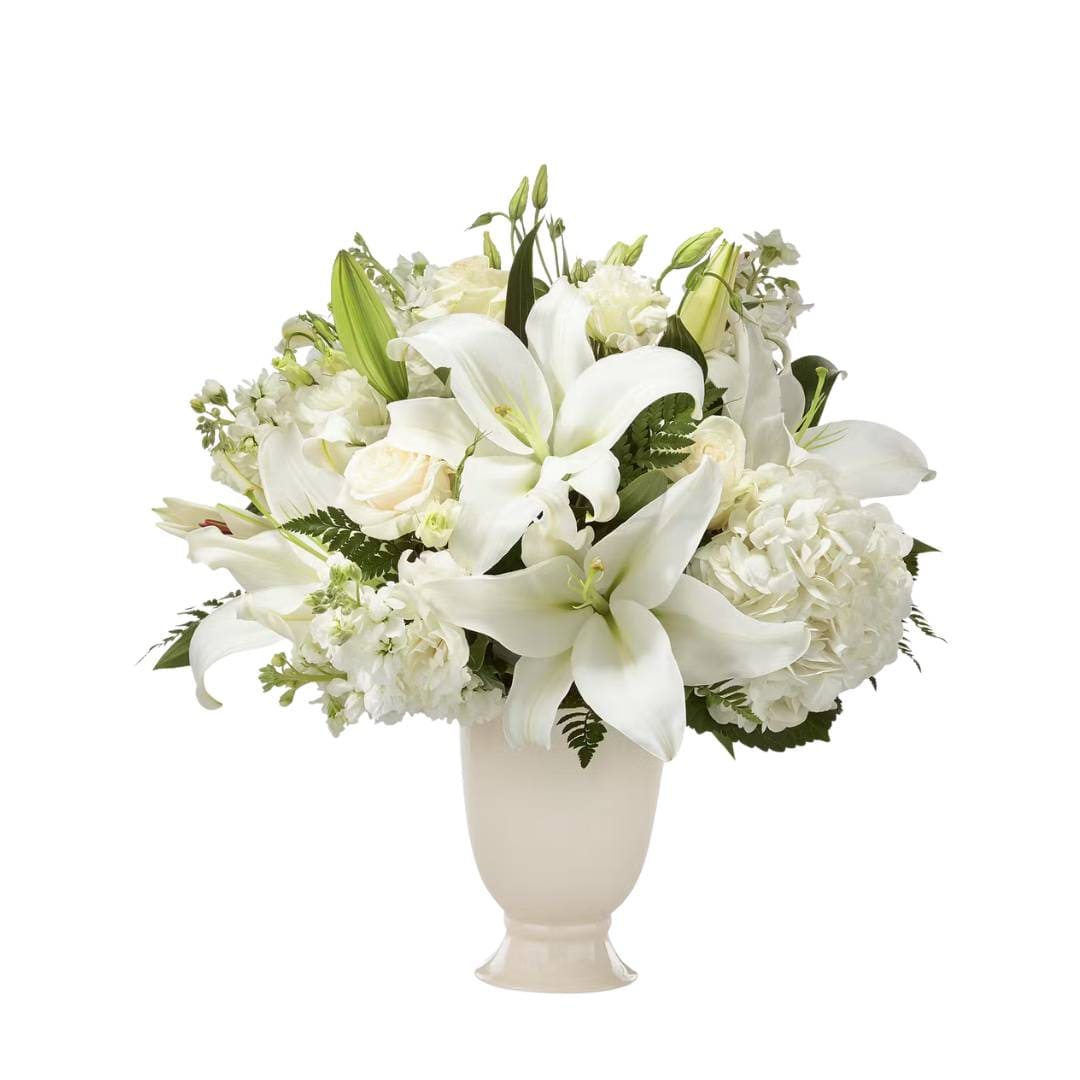 Arrangement (White – Lilies & Hydrangeas)