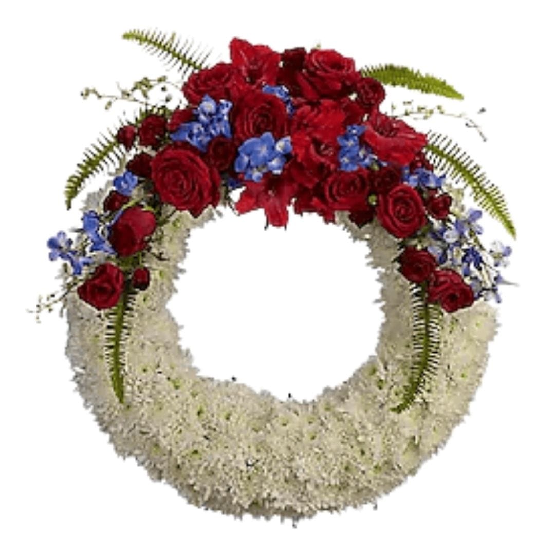 Wreath (White, Red & Blue)