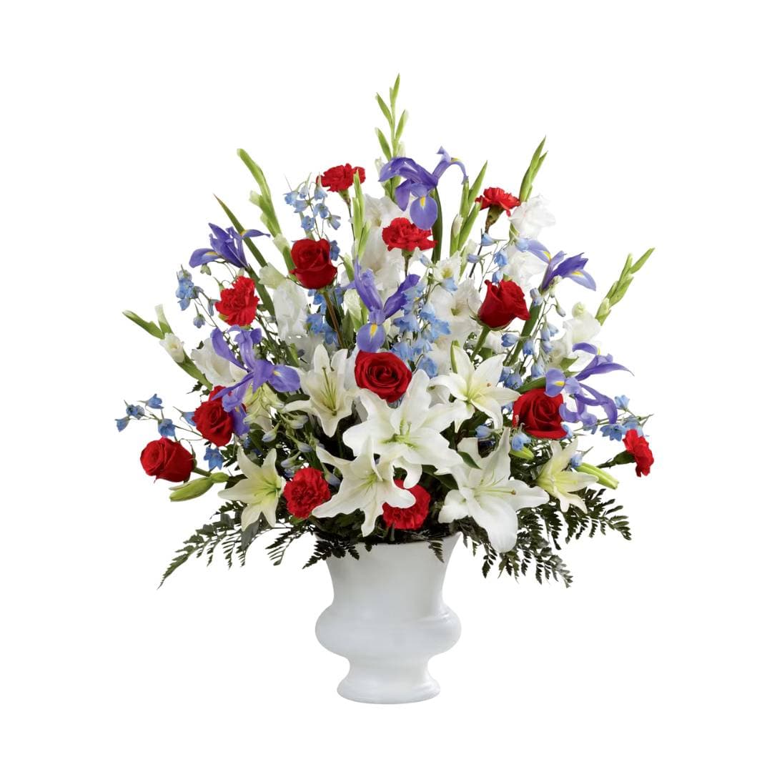 Arrangement (Blue, Red & White)