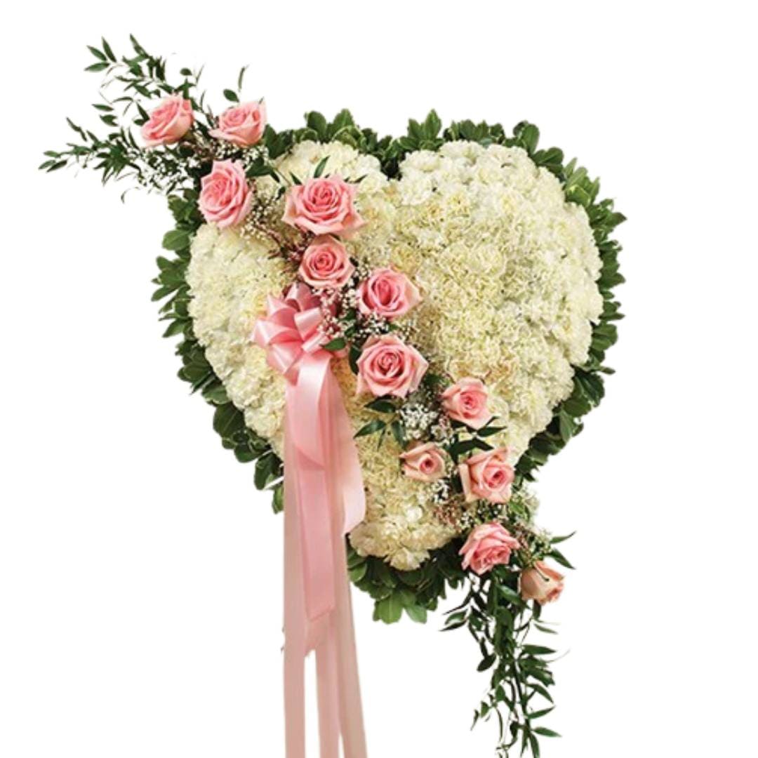 Heart (White & Pink)