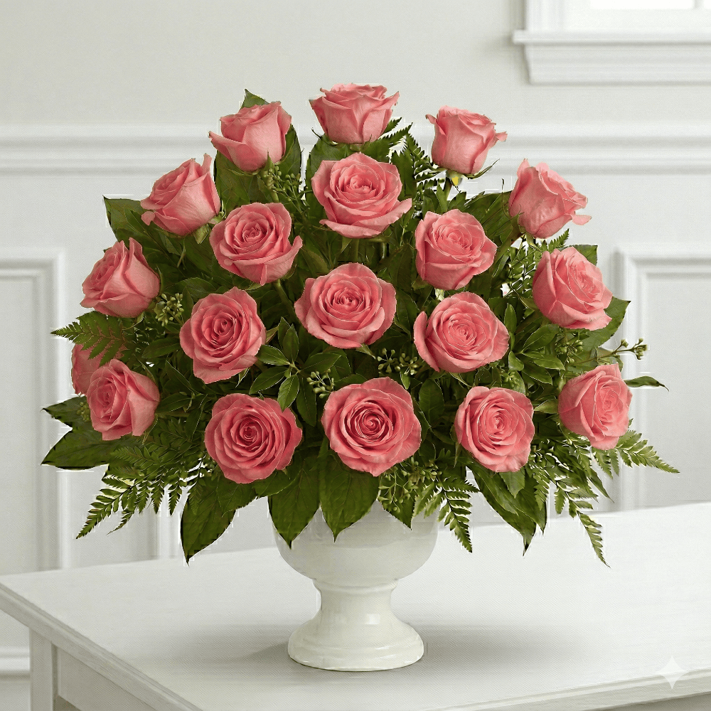 Urn Arrangement (Pink Roses)