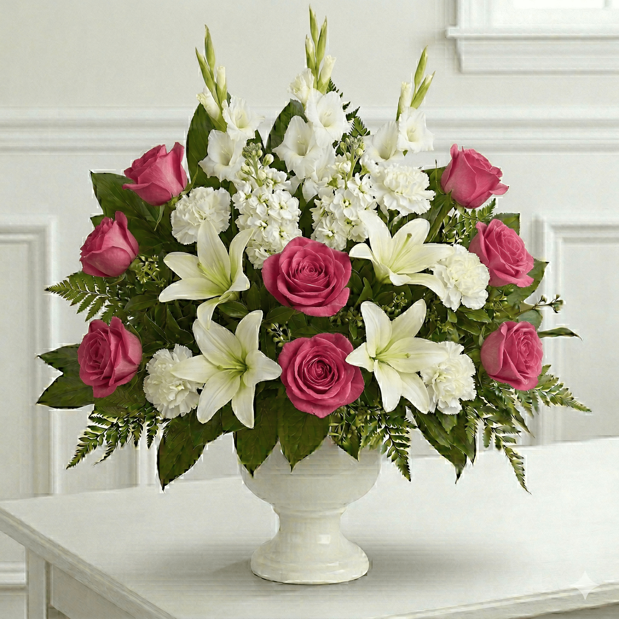 Urn Arrangement (Pink Mixed Flowers)