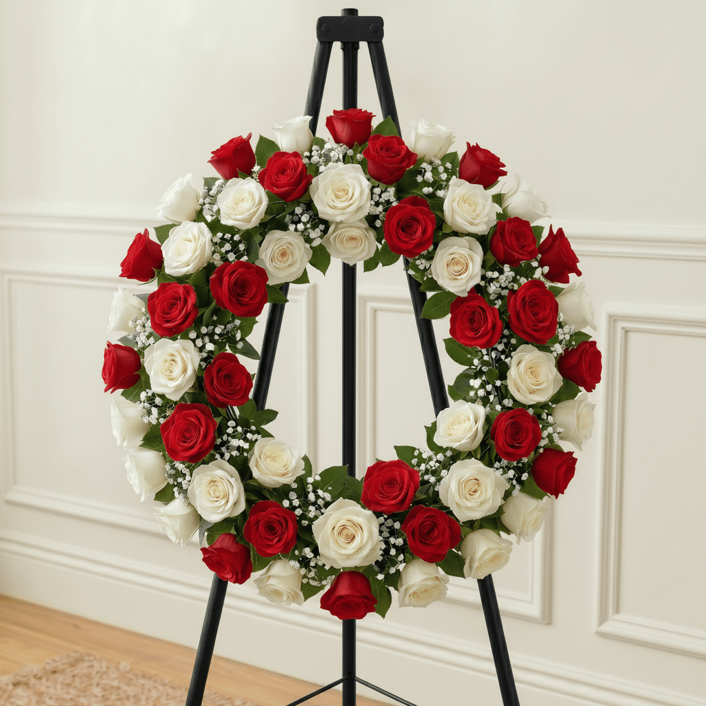 Wreath: Roses (Red & Pink)