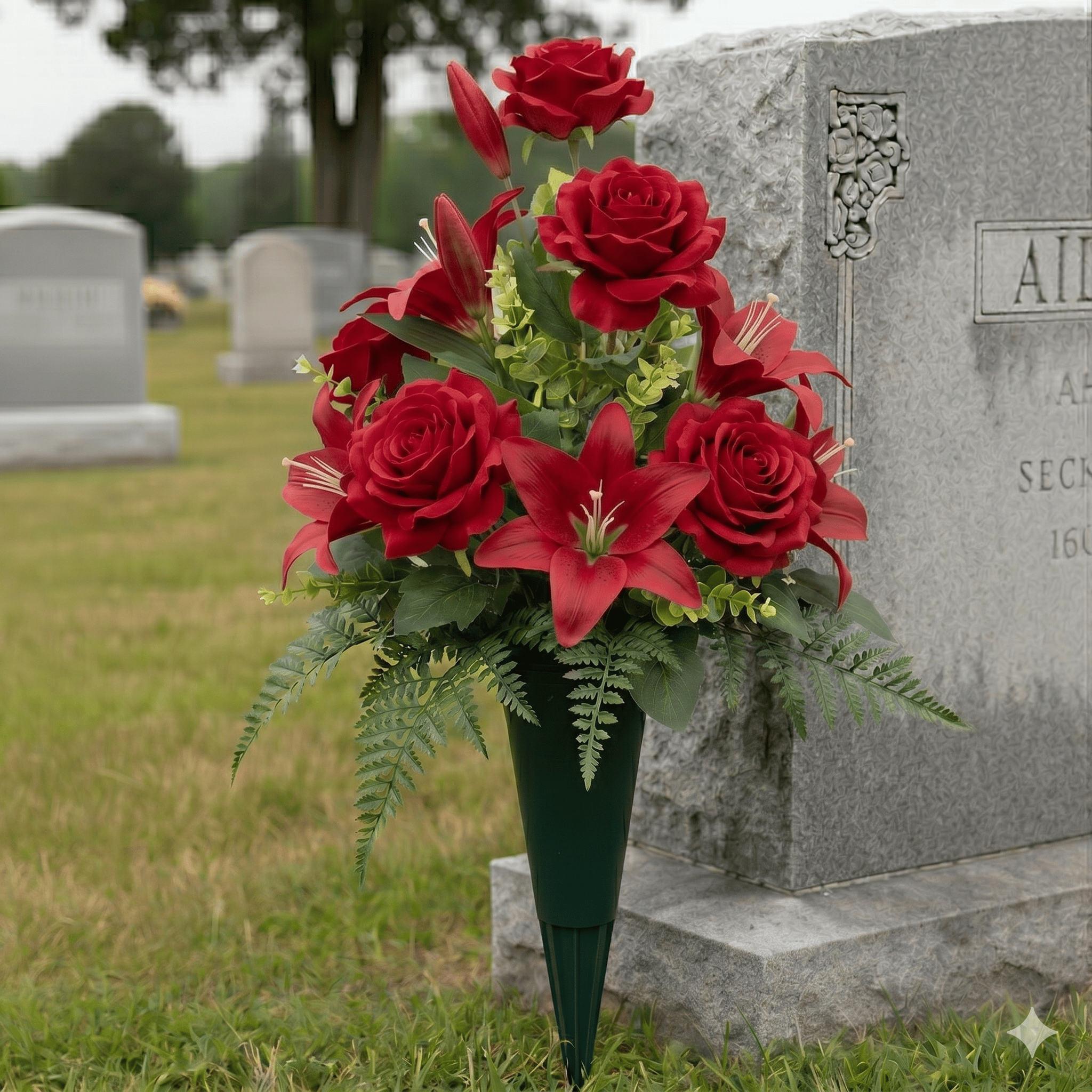 Red Artificial Cemetery Cone