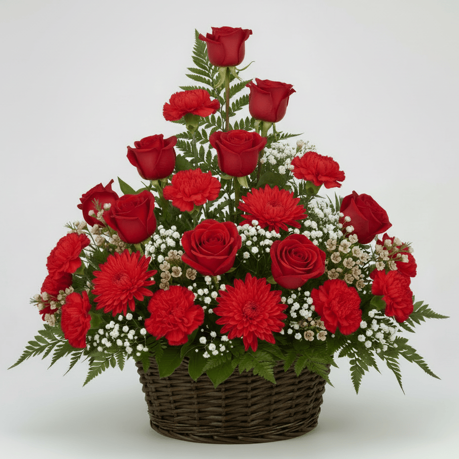 Basket Arrangement Red)