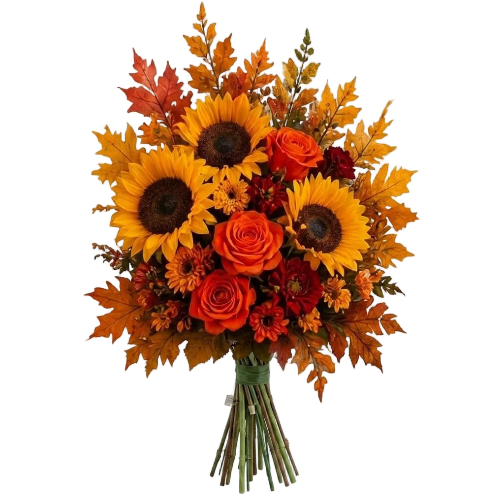 Artificial Mausoleum: Sunflowers, Roses & Chrysanthemums (Orange & Yellow)