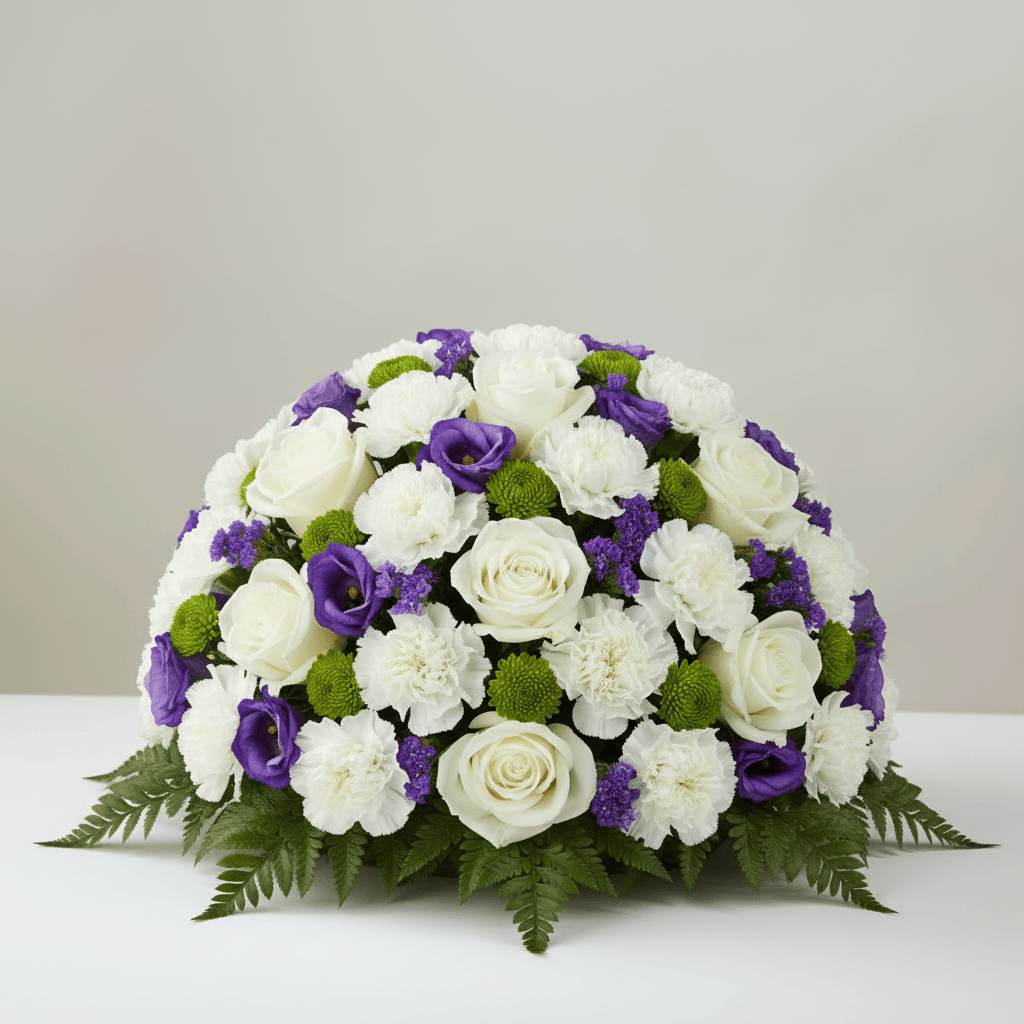 Classic Posy (White & Purple)