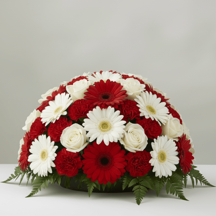 Classic Posy (Red & White)