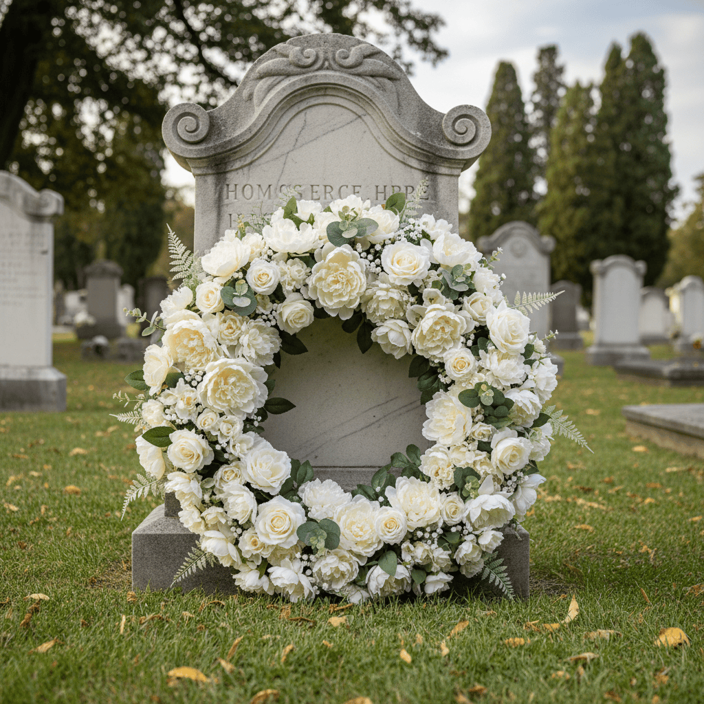 Cream Artificial Wreath