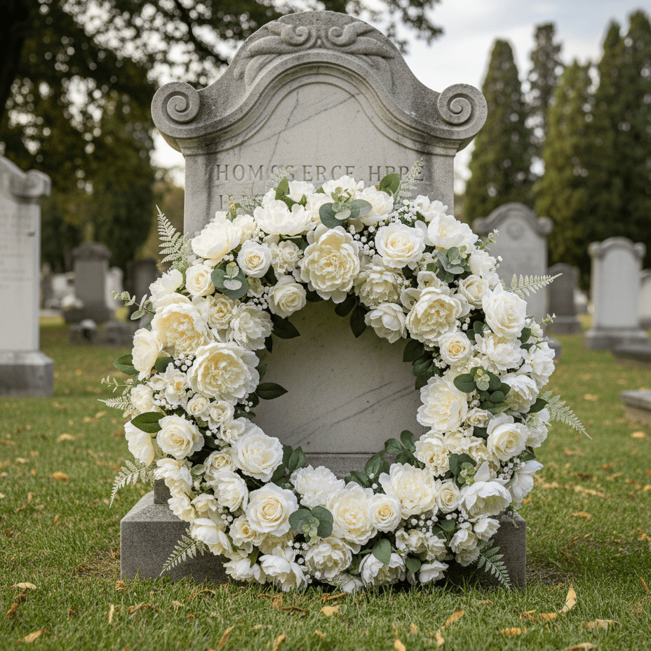 Cream Artificial Wreath