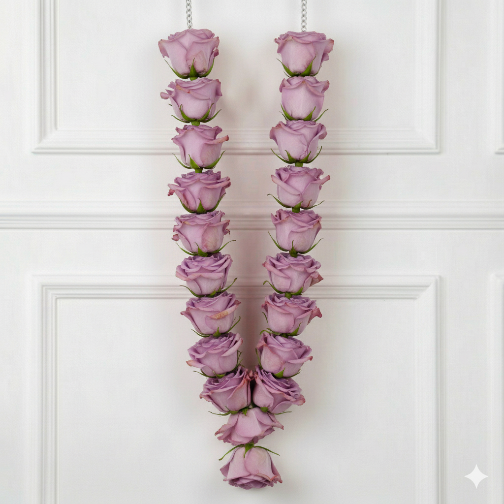 Garland All Lavender Roses