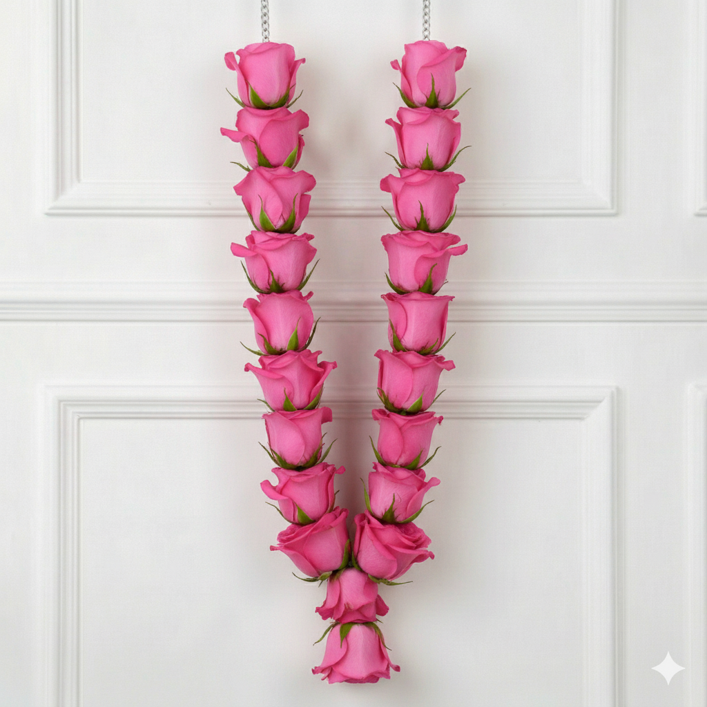 Garland All Pink Roses