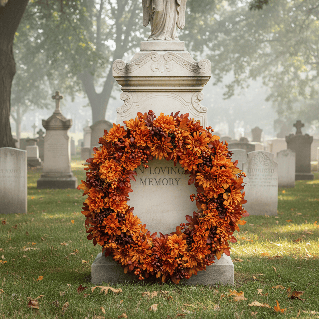 Orange Artificial Wreath