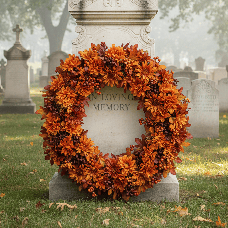 Orange Artificial Wreath