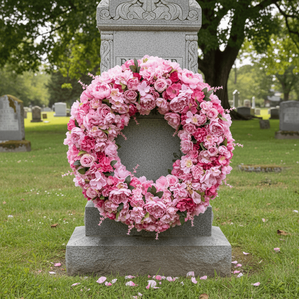 Pink Artificial Wreath