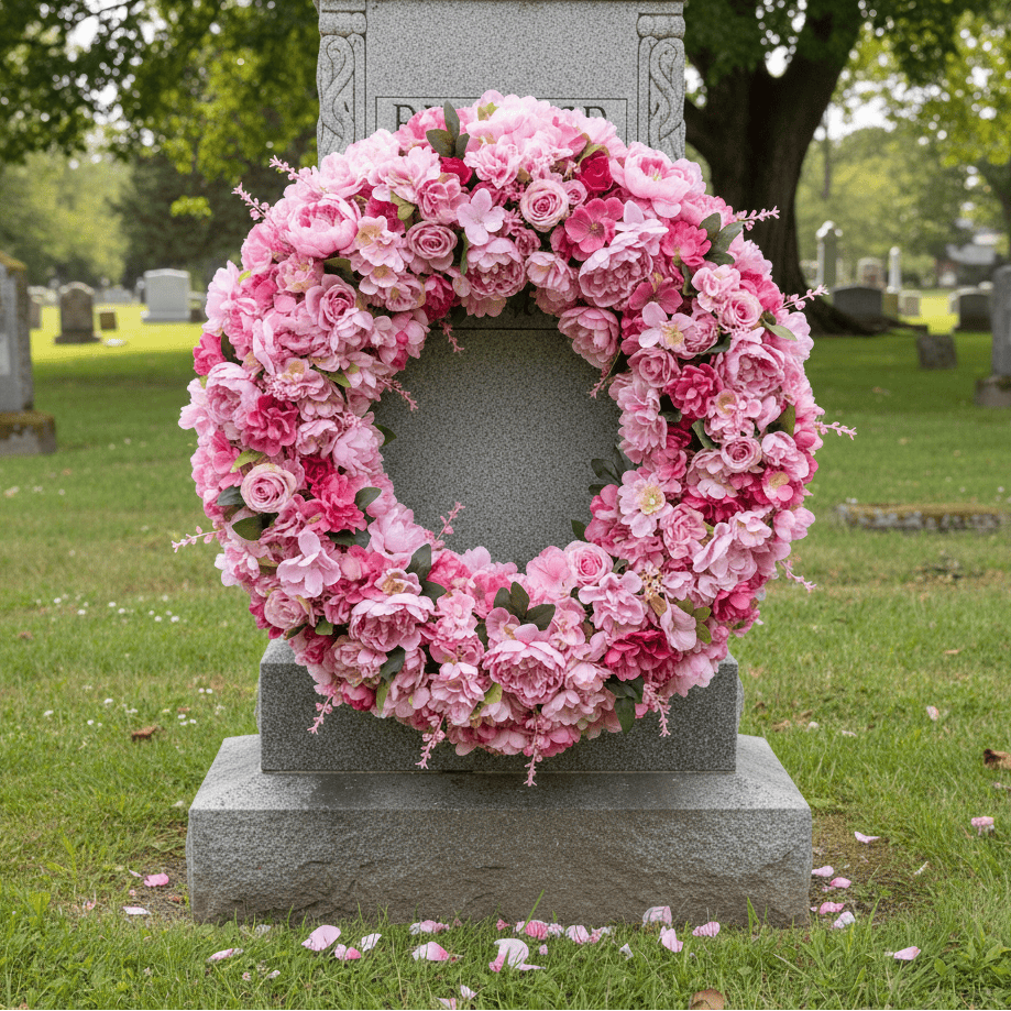 Pink Artificial Wreath
