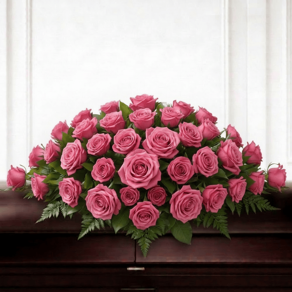 Pink Rose Casket Spray