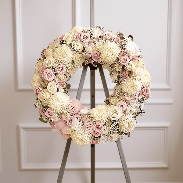 Wreath (White & Blush Pink)