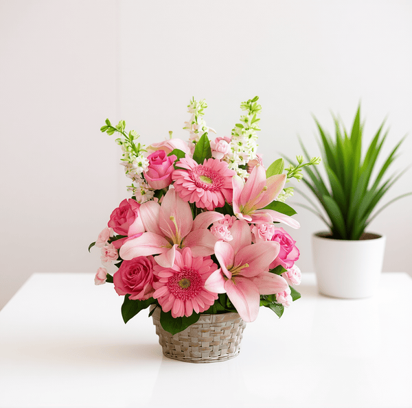 Basket Arrangement (Pink)