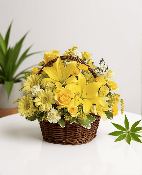 Basket Arrangement (Yellow & Orange)