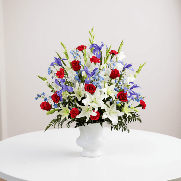 Arrangement (Blue, Red & White)