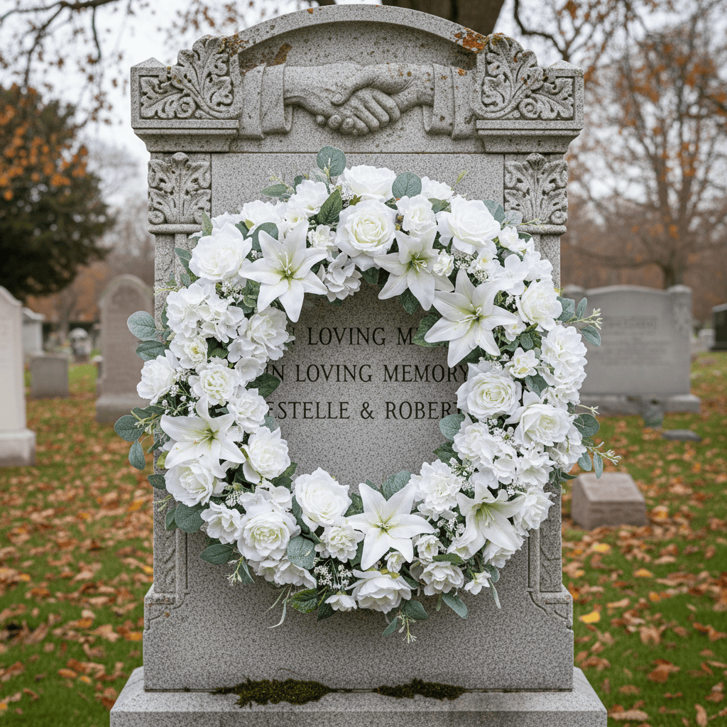 White Artificial Wreath