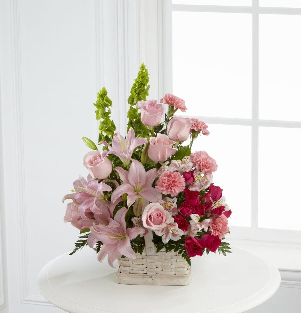 Basket Arrangement (Pink & Red)